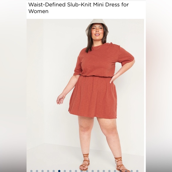 Old Navy 3X Waist-Defined Slub-Knit Mini Dress - Picture 2 of 2